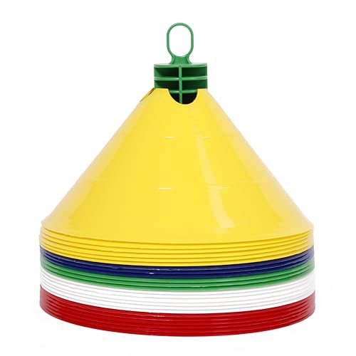 Set Maxi per Allenamento Sportivo 12 Pezzi Multicolore Flessibili e Resistenti con Raccoglitore Pratico Ideali per Interni ed Esterni