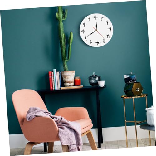 Horloge murale silencieuse haut de gamme design pole danseuse blanche - 3
