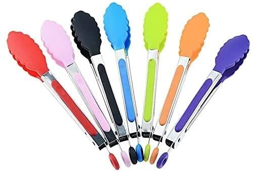 1 Pieza de Pinzas para Alimentos Resistentes al Calor, Pinzas Creativas Antideslizantes de Nailon para Pan, Pinzas para Servir, Herramientas de Cocina, Herramientas para Barbacoa, Accesorios (B)