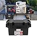CLZothique Box Storage Holder, Large Capacity Battery Case with Strap and Vent Holes, Heavy Duty ABS Plastic Power Guard for Car Truck Boat Trailer RV