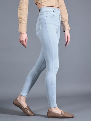 Image of Miss Chase Women's Skinny Fit High Rise Regular Length Denim Stretchable Jeans