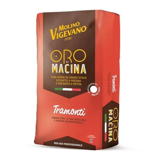 Molino Vigevano Farina “Tipo 0”, Tramonti Oro, Lunga Lievitazione, Ideale per Salati. Confezione da 10 kg