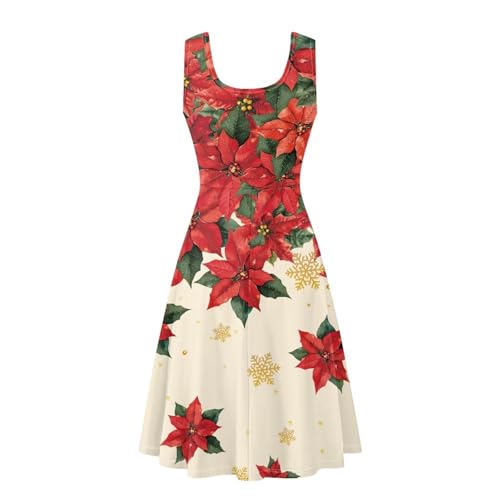 Image of Dreaweet Casual Sleeveless Dresses for Women Girls, Round Neck Tank Dresses with Pockets Summer Sundress Size XS-4XL