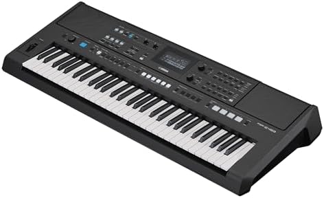 YAMAHA PSR-E483 Clavier Portable 61 Touches Sensibles – 860 Voices Super Articulation Lite & Haut-Parleurs Puissants USB