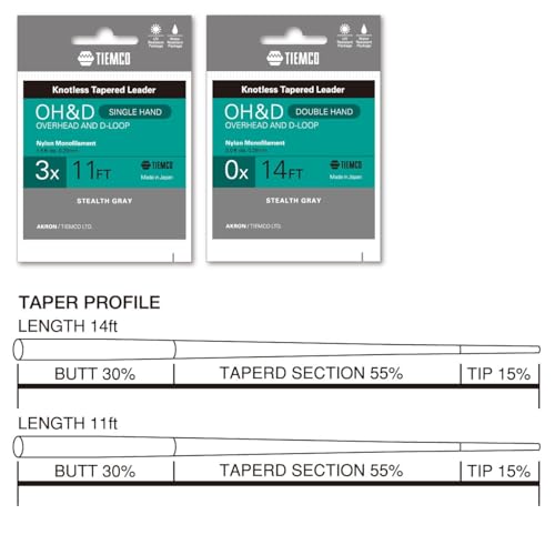 TIEMCO 175002111007 OH & D Leader 11FT miniatura 3