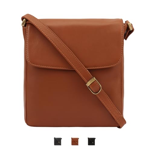 Sac à bandoulière en cuir pour femme style classique chic Saharsa