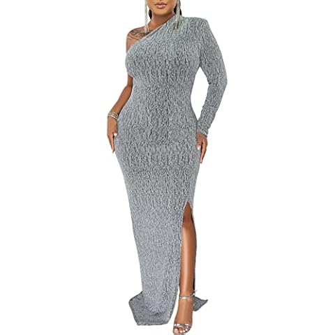 DinyIn One Shoulder Evening Gown Cover