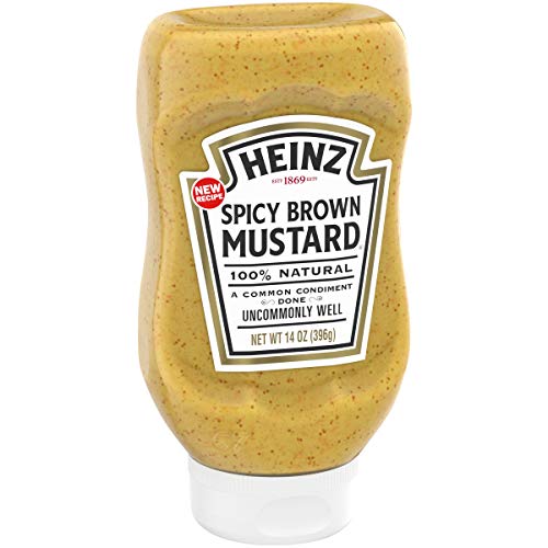 Image of Heinz 100% Natural Spicy Brown Mustard (6 ct Pack, 14 oz Bottles)