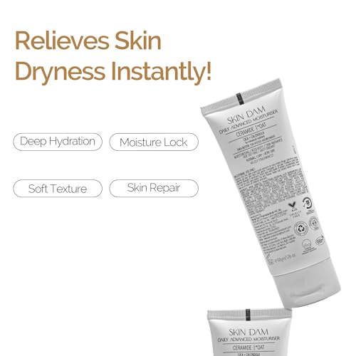 Image of Personal Touch Skin Dam Korean Moisturizer Cream for Dry Skin | Ceramide 3 Barrier Repair Cream with Oat, Centella & Shea Butter | 72H Hydration | 50g
