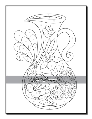 Color by Number Flowers: An Adult Coloring Book with Fun, Easy, and Relaxing Coloring Pages (Color by Number Coloring Books) - Image 34