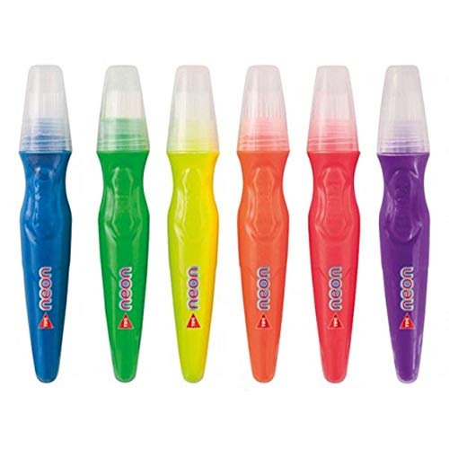 Tinta Guache Em Bisnaga - Neon - 14Ml - Cart C/6 Cores - Tris