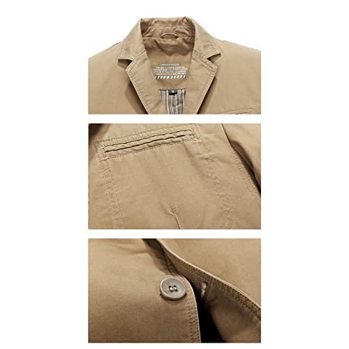 UNeedVog Paletó de terno masculino casual casual para negócios slim fit algodão manga longa trespass