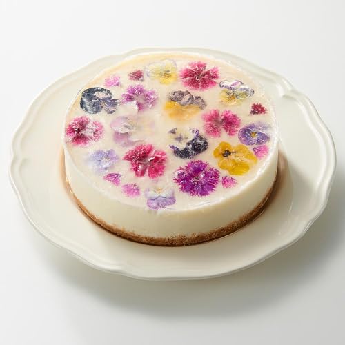"食べるブーケ"レアチーズケーキ15cm 1ホール [ 菓子 おかし スイーツ デザート クリスマス プレゼント フラワー 食品 ]
