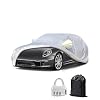 E-SMARTER Car Cover Waterproof, 495cm SUV Car Covers for Winter, Leaves Prevention, Windproof, Dustproof Winter Car Cover with Elastic Band, Fluorescent Band, Full Car Cover for Most Cars, Silver