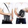 ANPTER Mens Shoulder Bag PU Leather Messenger Multi Pocket Business Crossbody Pack Satchel SideCasual Handbag for Men Working Shopping School Daily Use #3