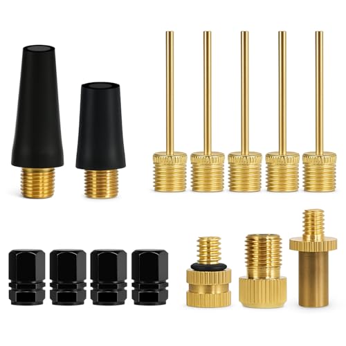 14PCS Air Pump Adapter Kit, with Ball Inflator Needles and Air Pump Nozzles for Inflatable Pool Toys, Bike Tires, Air Compressor, Air Mattress, Basketball