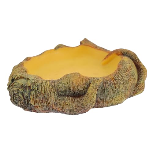 Loigohon 爬虫類用給餌器兼水飲み皿 ? 丈夫な樹脂製ボウルで餌と水を簡単管理、虫逃げ防止設計