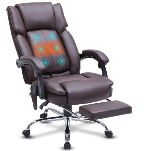 Massage Executive Office Chair with Vibration Heat, Ergonomic Rec...