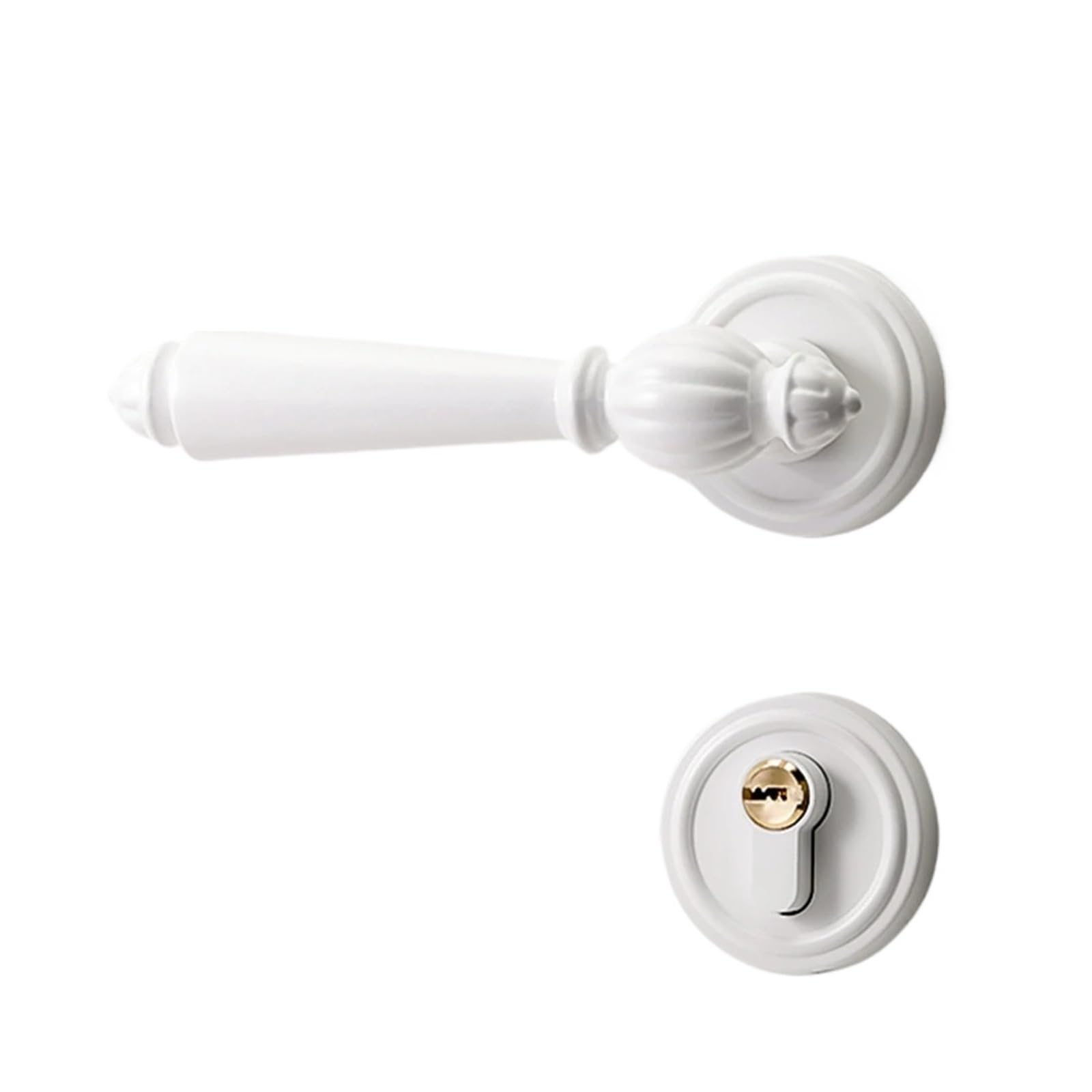 Cerradura de puerta de dormitorio blanca para puertas con un grosor de 35 a 50 mm