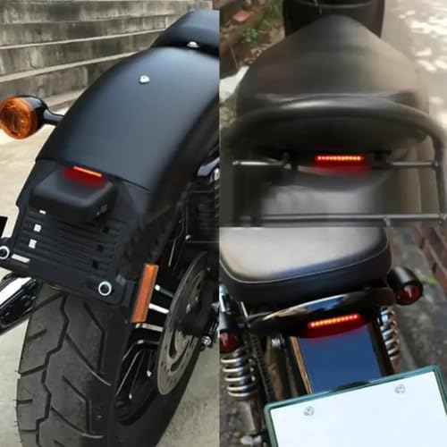 Feu de frein moto LED universel stop et plaque d'immatriculation