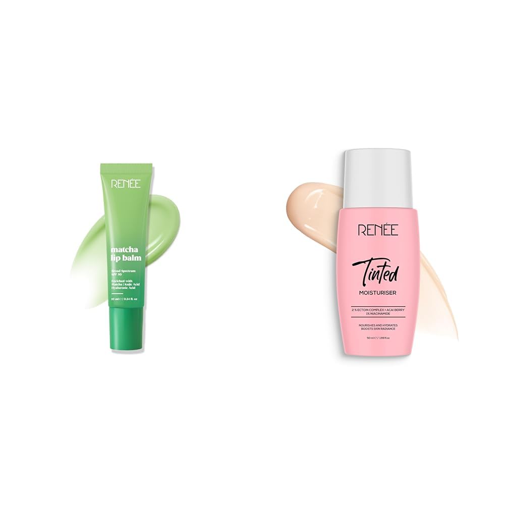 RENEE Matcha Lip Balm For Dry, Chapped Lips With SPF 50 Matcha Oil, Kojic Acid & Hyaluronic acid | 10 g Tinted Moisturiser - Ivory Lustre | Niacinamide, Acai Berry & Ectoin | 50 ml-image-44