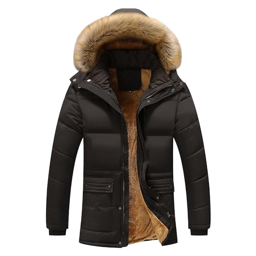 Vêtements de travail imperméables et veste d'hiver homme chaude à capuche