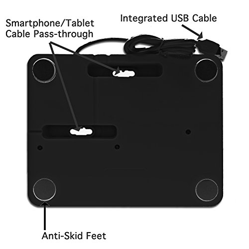 All-in-One Desk Organizer & Docking Station/Stand for iPad/iPhone/Tablets/Smartphones with 3 USB Ports