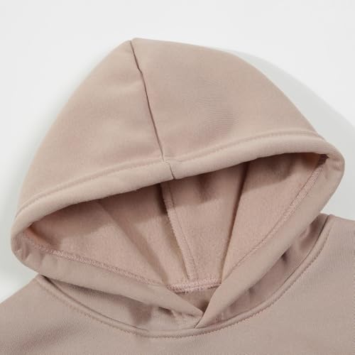 Toddler Kids Solid Sweatsuit Boy 2 Piece Tracksuit Jogging Outfit Girls Hooded Sweatshirt and Jogger Sweatpants Clothing Sets3