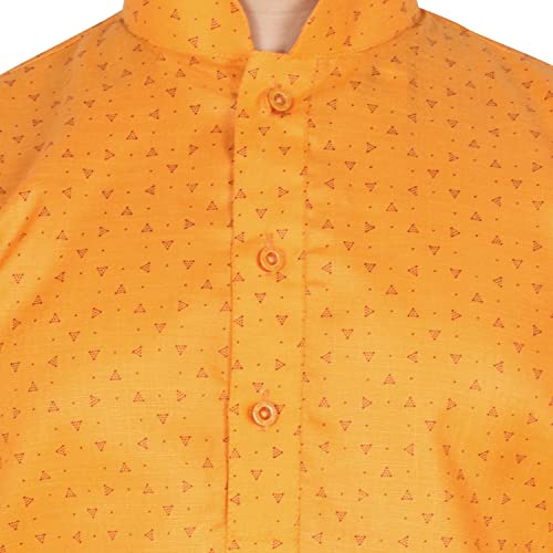 Image of SG YUVRAJ Printed Cotton Kurta For Boys
