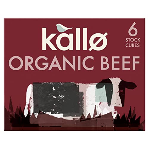 Kallo Organic Beef Stock Cubes 6 x 11g, 2 Pack