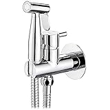 Ibergrif M22018 - Monomando Empotrar para Bidé WC, Grifo de Bidet con Agua Fría y Caliente, Cromo, Plata