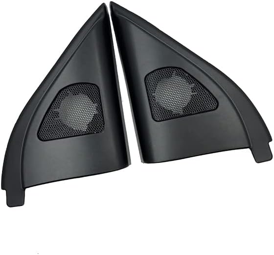 1 Pair Car Front Left and Right Door Tweeters Triangle Speakers Cover Panel Trim Frame Mount for Kia Forte 2009 10 11 12 13 14 15 16