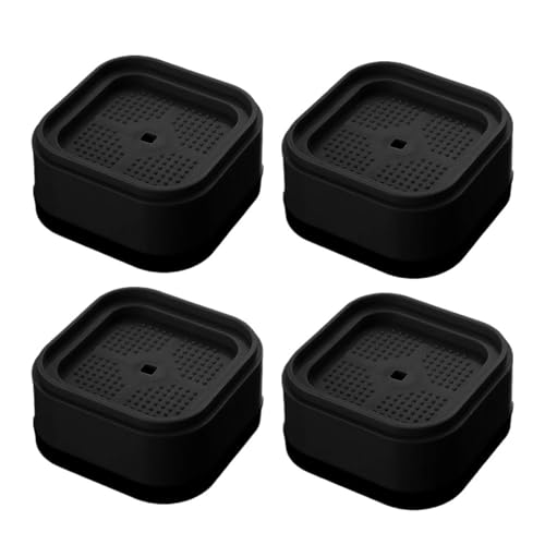 Juego De 4 Almohadillas Antivibración For Lavadora, Alfombrilla De Goma For Refrigerador, Soporte De Almohadillas Antivibración.(4pcs-black)
