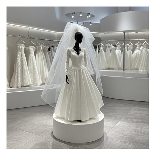 Présentoir de magasin de vêtements de mariage support de mariée rond 180 LB