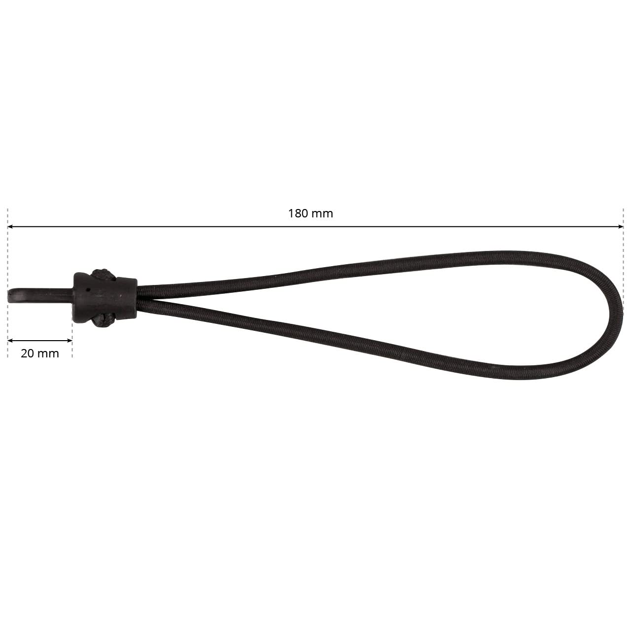 GRIP Eventbasics Spanngummi mit Haken (18 cm) | Planenspanner 20 Stück/Pack | Gummispanner für Indoor und Outdoor | UV-stabil, wetterfest und sehr elastisch
