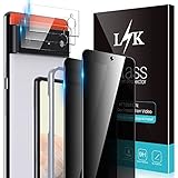 [2+3 Pack] LϟK Compatible for Google Pixel 6 6.4 inch, 2 Pack Privacy Screen Protector + 3 Pack Camera Lens Protector, Tempered Glass High Sensitive Case Friendly [Not Support for Fingerprint Unlock]