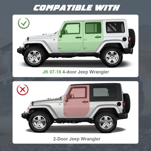 Estribos laterales de acero para Jeep Wrangler JK 2007-2018 miniatura 3