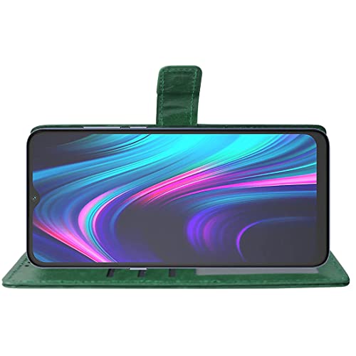 Image of Amazon Brand - Solimo Flip Leather Mobile Cover (Soft, Flexible & Kickstand Back case) Compatible for Micromax in 1b (Green)
