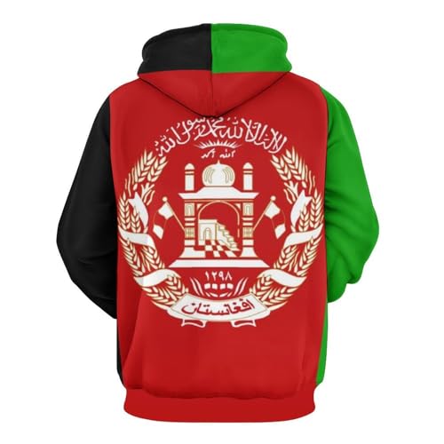 Sweat a capuche homme drapeau afghan imprimé 3D avec poche