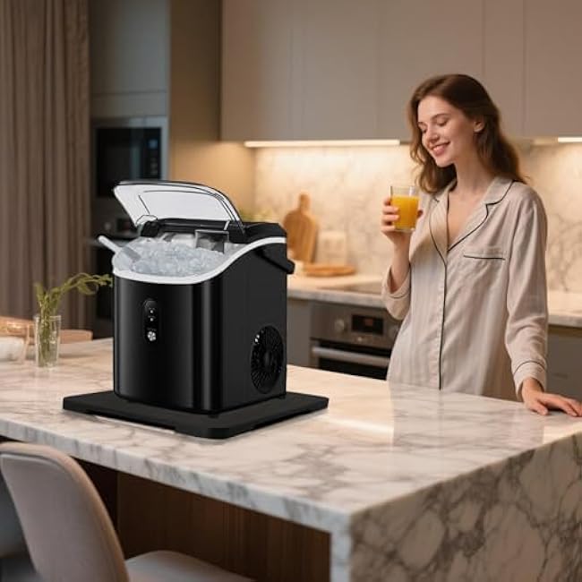 Appliance Slider 360¡ã Rolling Tray for Coffee Maker - Bamboo Countertop Sliding Tray with Universal Wheels, 13x16 Inch Black Coffee Mat for Black Espresso Machine Accessories