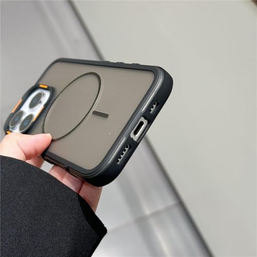 Coque de protection magnétique de luxe gris mat pour iPhone 14 Pro Max - 5