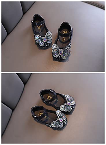 Girls Glittler Bow Dress Shoes Princess Kids Toddler Crystal Flats Flower Wedding Party Shoes Sandals3
