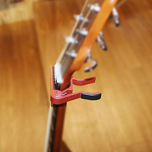 U/K Capo pour guitare électrique et acoustique, ukulélé, banjo, guitare folk et mandoline Rouge - Les Beatles, Paul McCartney, John Lennon, RIngo Starr, George Harrison U/K Capo pour guitare électrique et acoustique, ukulélé, banjo, guitare folk et mandoline Rouge – Image 5