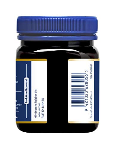 Manuka Health - Manuka Honig MGO 250 + 250g - 100% Pur aus Neuseeland mit zertifiziertem Methylglyoxal Gehalt