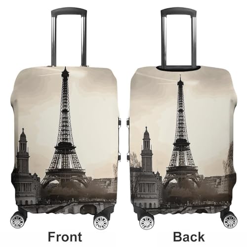 Travel Paris Printed Luggage Cover Protector, Fits 18-32 Inch Luggage3