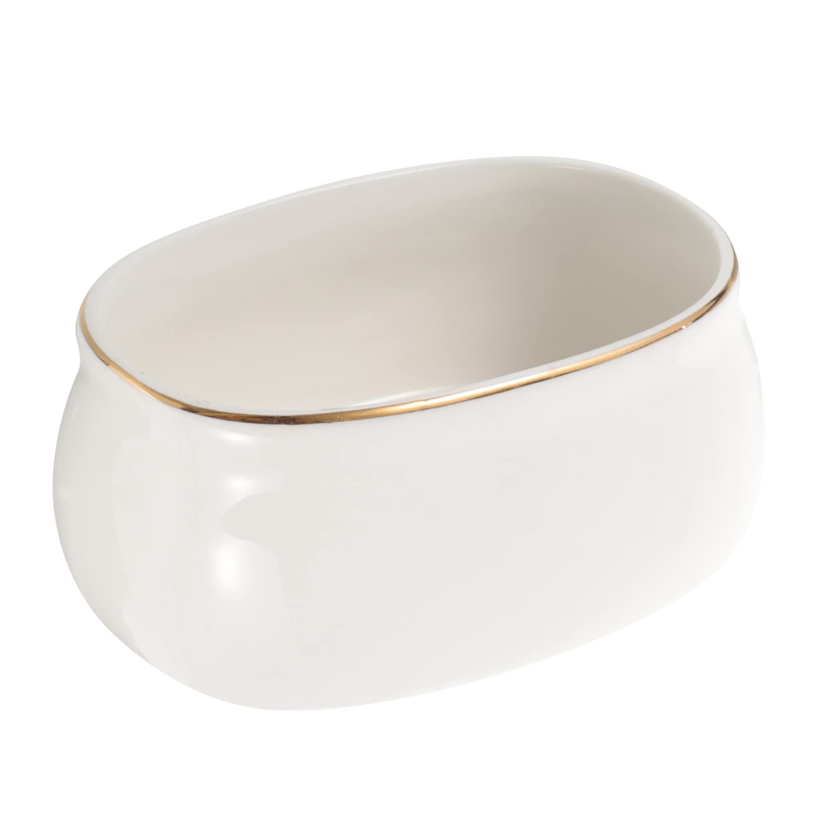 STOBAZA 4-inch Denier-shaped Sugar Cup Tea Coffee Sugar Canister Condiment Containers Mini Creamer Pitcher Fruit Container Sugar Storage Containers Small Coffee Milk Creamer Ceramics