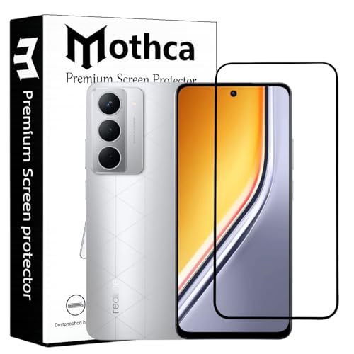 Image of Mothca Military-Grade Tempered Glass Screen Protector Compatible for Realme Narzo 80x 5G with Edge to Edge Coverage - Case Friendly, Anti-Scratch & Bubble-Free Installation Kit