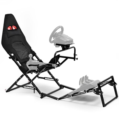 Gazzyt Foldable Racing Simulator Cockpit Fit for Logitech G29 G920 G923, for Thrustmaster T248 T300,...