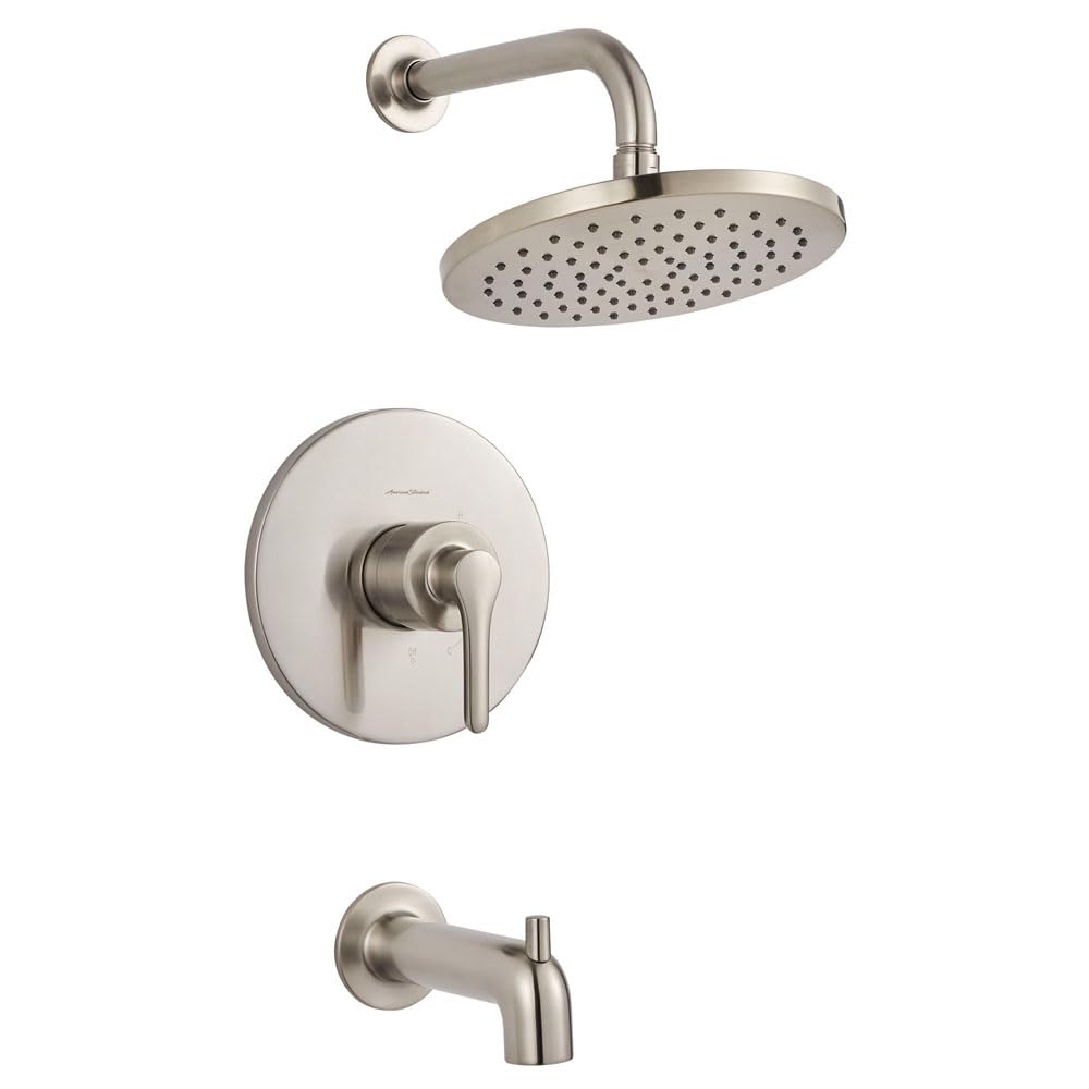 Photo 1 of Studio® S 1.8 gpm/6.8 L/min Tub and Shower Trim Kit With Rain Showerhead, Double Ceramic Pressure Balance Cartridge With Lever Handle