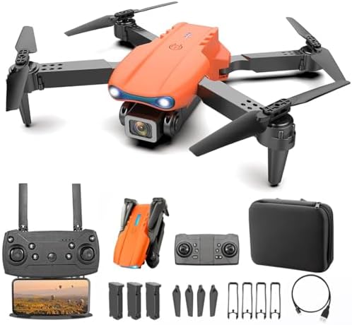 ZV1-728Drone-2024 Latest Drone with 4k Uhd Camera, Dual Cameras, 120° Adjustable Lens, Auto Return, 360° Flip, One Key Take Off/Land, Obstacle Avoidance Drone for Kids and Beginners, 3 Batteries